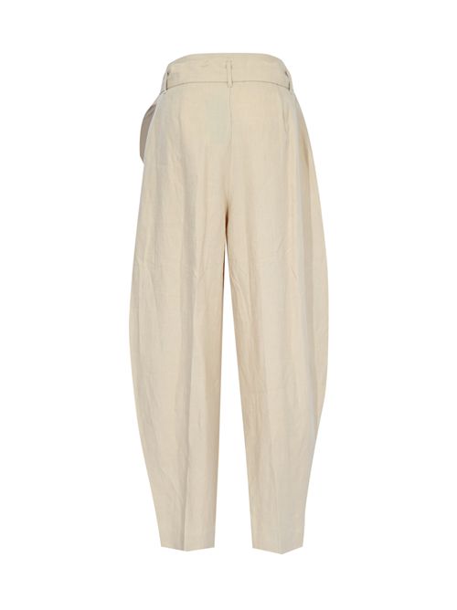 Pantalone in lino con piega e cintura POLO RALPH LAUREN | 211A96322001